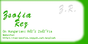 zsofia rez business card